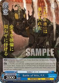 Battle of Wits, F.F. (JJR) - JoJo's Bizarre Adventure: Stone Ocean Premium Booster - Weiss Schwarz card