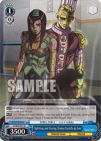 Splitting and Fusing, Ermes Costello & Smc - JoJo's Bizarre Adventure: Stone Ocean Premium Booster - Weiss Schwarz card