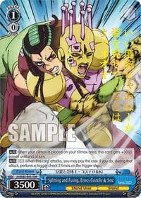 Splitting and Fusing, Ermes Costello & Smc (JJR) - JoJo's Bizarre Adventure: Stone Ocean Premium Booster - Weiss Schwarz card