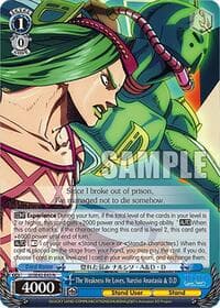 The Weakness He Loves, Narciso Anastasia & D.D - JoJo's Bizarre Adventure: Stone Ocean Premium Booster - Weiss Schwarz card