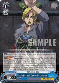 Spiritual Growth, Jolyne - JoJo's Bizarre Adventure: Stone Ocean Premium Booster - Weiss Schwarz card