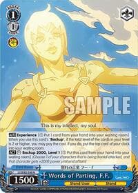 Words of Parting, F.F. - JoJo's Bizarre Adventure: Stone Ocean Premium Booster - Weiss Schwarz card