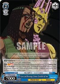 Love and Revenge, Ermes Costello & Smc - JoJo's Bizarre Adventure: Stone Ocean Premium Booster - Weiss Schwarz card