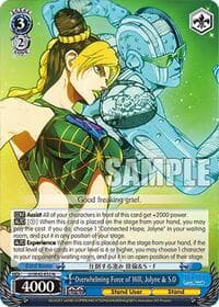Overwhelming Force of Will, Jolyne & S.O - JoJo's Bizarre Adventure: Stone Ocean Premium Booster - Weiss Schwarz card