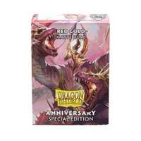 Dragon Shield Dual Matte: Anniversary Special Edition - Pomegranate & Gold (100-pack) - Dragon Shield Card Sleeves - Card Sleeves card
