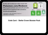 Code Card - Stellar Crown Booster Pack - SV07: Stellar Crown - Pokemon card