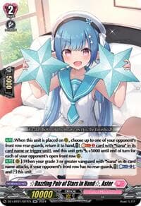 Dazzling Pair of Stars in Hand, Aster - DZ-LBT01: Lyrical Monasterio Sparkling Stars! - Cardfight Vanguard card