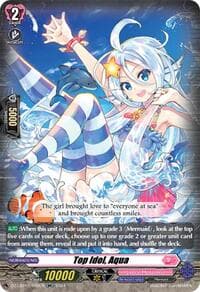 Top Idol, Aqua - DZ-LBT01: Lyrical Monasterio Sparkling Stars! - Cardfight Vanguard card
