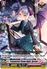 Transparent Snowy Night, Beretoi - DZ-LBT01: Lyrical Monasterio Sparkling Stars! - Cardfight Vanguard card