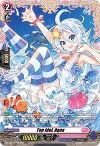 Top Idol, Aqua (FR) - DZ-LBT01: Lyrical Monasterio Sparkling Stars! - Cardfight Vanguard card