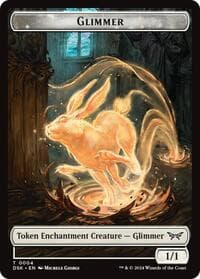 Glimmer // Spirit (0006) Double-Sided Token - Duskmourn: House of Horror - Magic: The Gathering card