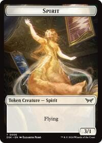 Spirit (0006) // Treasure Double-Sided Token - Duskmourn: House of Horror - Magic: The Gathering card