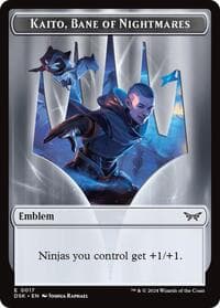 Emblem - Kaito, Bane of Nightmares - Duskmourn: House of Horror - Magic: The Gathering card