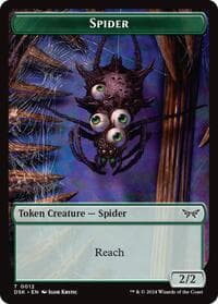 Spider // Manifest Double-Sided Token - Duskmourn: House of Horror - Magic: The Gathering card