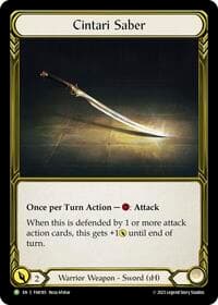 Cintari Saber (Right) (Golden) - FAB185 - Flesh and Blood: Promo Cards - Flesh and Blood TCG card