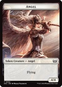 Angel // Treasure Double-Sided Token - Commander: Duskmourn: House of Horror - Magic: The Gathering card