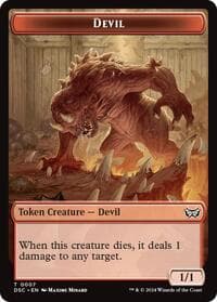 Devil // Scarecrow Double-Sided Token - Commander: Duskmourn: House of Horror - Magic: The Gathering card