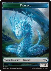 Fractal // Scarecrow Double-Sided Token - Commander: Duskmourn: House of Horror - Magic: The Gathering card