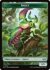 Insect (0010) // Manifest Double-Sided Token - Commander: Duskmourn: House of Horror - Magic: The Gathering card