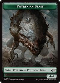 Phyrexian Beast // Manifest Double-Sided Token - Commander: Duskmourn: House of Horror - Magic: The Gathering card
