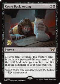 Come Back Wrong (0086) - Prerelease Cards - Magic: The Gathering card