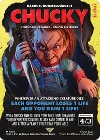 Chucky - Kardur, Doomscourge - Secret Lair Drop Series - Magic: The Gathering card