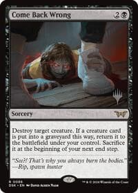 Come Back Wrong (0086) - Promo Pack: Duskmourn: House of Horror - Magic: The Gathering card