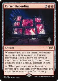 Cursed Recording (0131) - Promo Pack: Duskmourn: House of Horror - Magic: The Gathering card
