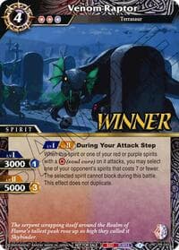 Venom Raptor (Store Tournament & Sealed Deck Pack Vol.1 -Winner-) - Battle Spirits Saga Promo Cards - Battle Spirits Saga card