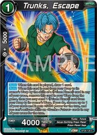 Trunks, Escape - Ultimate Advent - Dragon Ball Super: Masters card