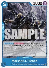 Marshall.D.Teach - ST-17: Starter Deck 17 BLUE Donquixote Doflamingo - One Piece Card Game card