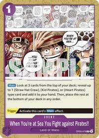 When You're at Sea You Fight against Pirates!! - ST-18: Starter Deck 18 PURPLE Monkey.D.Luffy - One Piece Card Game card