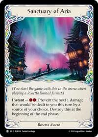 Sanctuary of Aria - Blitz Deck: Rosetta - Florian - Flesh and Blood TCG card