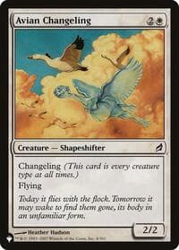 Avian Changeling - The List Reprints - Magic: The Gathering card