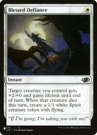Blessed Defiance - The List Reprints - Magic: The Gathering card