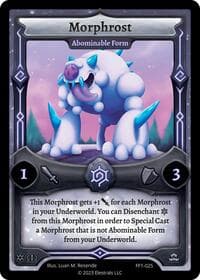 Morphrost - Abominable Form - Frostfall [First Edition] - Elestrals card