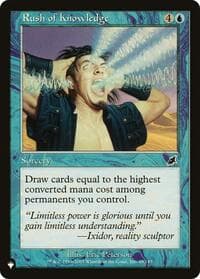 Rush of Knowledge - The List Reprints - Magic: The Gathering card