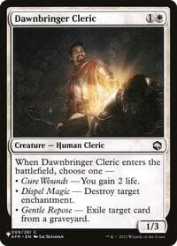 Dawnbringer Cleric - The List Reprints - Magic: The Gathering card