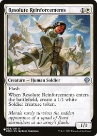 Resolute Reinforcements - The List Reprints - Magic: The Gathering card
