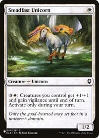 Steadfast Unicorn - The List Reprints - Magic: The Gathering card
