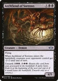 Archfiend of Sorrows - The List Reprints - Magic: The Gathering card