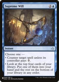 Supreme Will - The List Reprints - Magic: The Gathering card