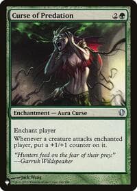 Curse of Predation - The List Reprints - Magic: The Gathering card