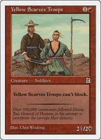 Yellow Scarves Troops - Portal Three Kingdoms - Magic: The Gathering card