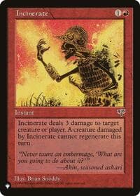 Incinerate - The List Reprints - Magic: The Gathering card