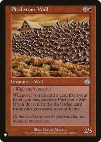 Pitchstone Wall - The List Reprints - Magic: The Gathering card