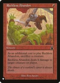 Reckless Abandon - The List Reprints - Magic: The Gathering card