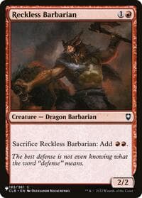 Reckless Barbarian - The List Reprints - Magic: The Gathering card