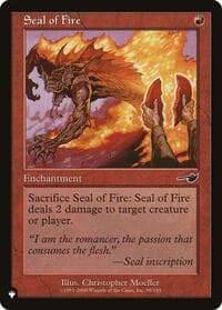 Seal of Fire - The List Reprints - Magic: The Gathering card
