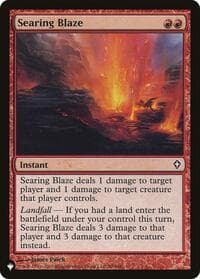 Searing Blaze - The List Reprints - Magic: The Gathering card